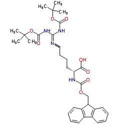 Fmoc-D-homoArg(Boc)2-OH结构式