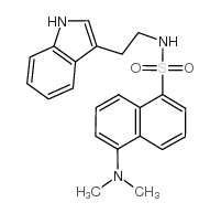 N-(2-(1H-吲哚-3-基)乙基)-5-(二甲基氨基)萘-1-磺酰胺结构式