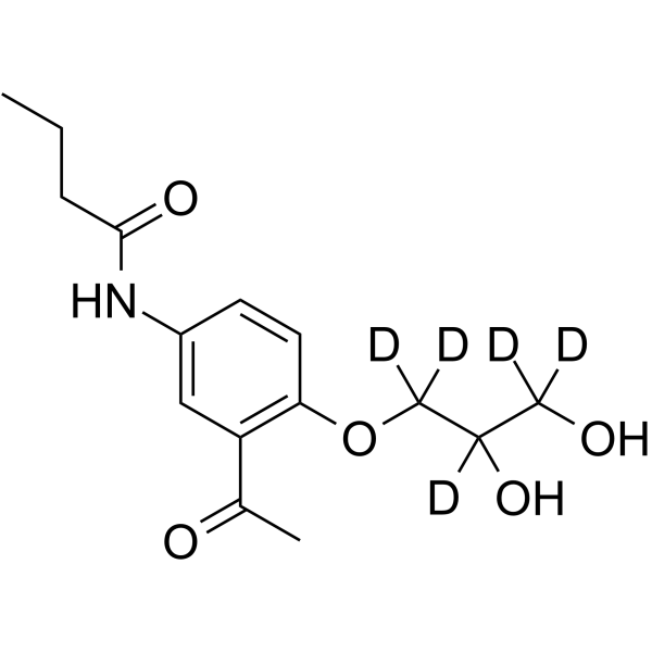 (Rac)-des(isopropylamino) Acebutolol-d5 Structure