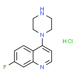 7-Fluoro-4-(1-piperazinyl)quinoline Hydrochloride Structure