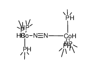μ-dinitrogen-bis{hydridotris(trimethylphosphine)cobalt}结构式