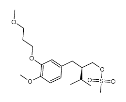 (R)-2-(4-methoxy-3-(3-methoxypropoxy)benzyl)-3-methylbutyl methanesulfonate结构式