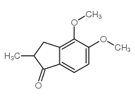 4,5-二甲氧基-2-甲基茚满-1-酮结构式