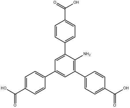 2′-氨基- 5′- ( 4 -羧基苯基)-[ 1,1′: 3′,1″-三联苯基]-4,4″-二羧酸结构式