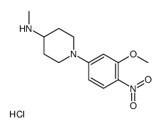 1-(3-methoxy-4-nitrophenyl)-N-methylpiperidin-4-amine,hydrochloride Structure