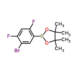 2,4-Difluoro-5-bromophenylboronic acid piancol ester Structure