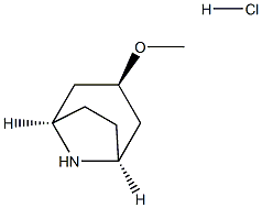 endo-3-甲氧基-8-氮杂双环[3.2.1]辛烷盐酸盐结构式