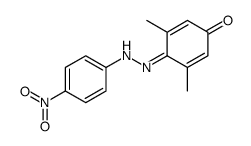 3,5-dimethyl-4-[(4-nitrophenyl)hydrazinylidene]cyclohexa-2,5-dien-1-one结构式