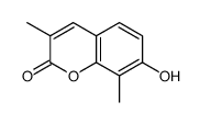 7-hydroxy-3,8-dimethylchromen-2-one结构式