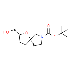 (2R,5S)-叔-丁基 2-(羟甲基)-1-氧杂-7-氮杂螺[4.4]壬烷-7-甲酸基酯结构式