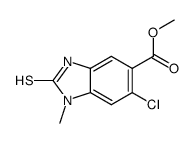 methyl 6-chloro-1-methyl-2-sulfanyl-1H-benzimidazole-5-carboxylate Structure