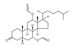 7α,12α-diformyloxy-5β-cholestan-3-one结构式
