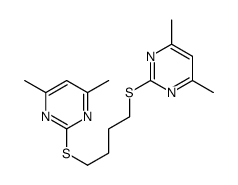 2-[4-(4,6-dimethylpyrimidin-2-yl)sulfanylbutylsulfanyl]-4,6-dimethylpyrimidine结构式