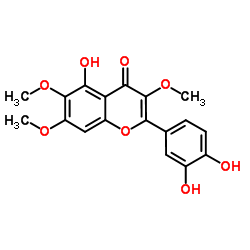 猫眼草酚D； 5,3',4'-三羟基-3,6,7-三甲氧基黄酮结构式