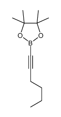 2-(Hex-1-yn-1-yl)-4,4,5,5-tetramethyl-1,3,2-dioxaborolane Structure