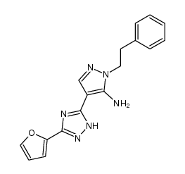 5-amino-1-(β-phenylethyl)-4-[3-(2-furyl)-1,2,4-triazol-5-yl]pyrazole Structure