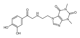 7-[2-[(3,4-Dihydroxyphenacyl)amino]ethyl]-3,7-dihydro-1,3-dimethyl-1H-purine-2,6-dione结构式