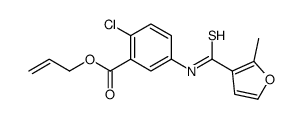 prop-2-enyl 2-chloro-5-[(2-methylfuran-3-carbothioyl)amino]benzoate结构式