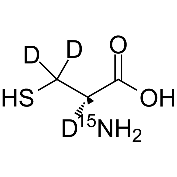 L-半胱氨酸 d3,15N结构式