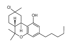 dl-9-Chlor-6aβ,7,8,9,10,10aα-hexahydro-6,6,9-trimethyl-3-pentyl-6H-dibenzo(b,d)pyran-1-ol Structure