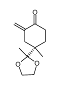 (4S)-(+)-4-methyl-4-(2-methyl-1,3-dioxolan-2-yl)-2-methylenecyclohexanone结构式