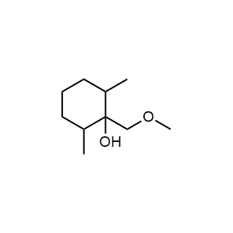 1-(甲氧基甲基)-2,6-二甲基环己-1-醇结构式