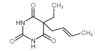 2,4,6(1H,3H,5H)-Pyrimidinetrione,5-(2-buten-1-yl)-5-ethyl- Structure