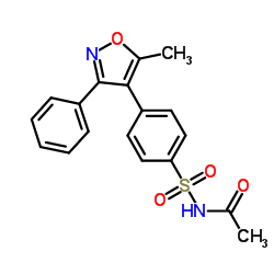 N-[[4-(5-甲基-3-苯基-4-异恶唑基)苯基]磺酰基]乙酰胺结构式