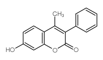 7-hydroxy-4-methyl-3-phenylcoumarin 97 Structure