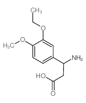 3-氨基-3-(3-乙氧基-4-甲氧基苯基)-丙酸结构式