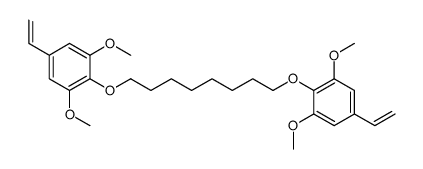 5-ethenyl-2-[8-(4-ethenyl-2,6-dimethoxyphenoxy)octoxy]-1,3-dimethoxybenzene结构式