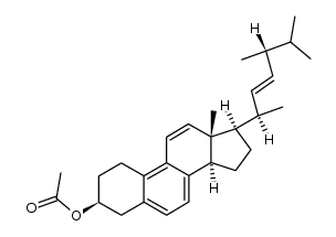 19-nor-ergostapentaen-(5.7.9.11.22t)-yl-(3β)-acetate Structure