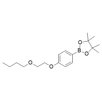 2-(4-(2-丁氧基乙氧基)苯基)-4,4,5,5-四甲基-1,3,2-二氧硼杂环戊烷结构式