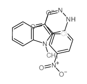 1H-Indole-3-carboxaldehyde,2-chloro-1-methyl-, 2-(2,4-dinitrophenyl)hydrazone Structure