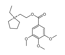 1-Ethyl-1-[2-[(3,4,5-trimethoxybenzoyl)oxy]ethyl]pyrrolidinium结构式
