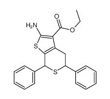 2-氨基-5,7-二苯基-4,7-二氢-5H-噻吩并[2,3-c]硫代吡喃-3-羧酸乙酯结构式