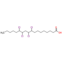 9,10,12,13-Tetrachlorooctadecanoic acid Structure