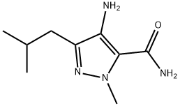 4-Amino-1-methyl-3-(2-methylpropyl)-1H-pyrazole-5-carboxamide structure