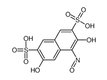 3,6-dihydroxy-4-nitrosonaphthalene-2,7-disulfonic acid Structure