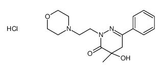 5-hydroxy-5-methyl-1-(2-morpholin-4-ylethyl)-3-phenyl-4H-pyridazin-6-one,hydrochloride结构式