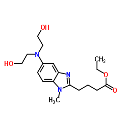 5-[双(2-羟乙基)氨基]-1-甲基-1H-苯并咪唑-2-丁酸乙酯结构式