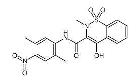 N-(2,5-Dimethyl-4-nitrophenyl)-4-hydroxy-2-methyl-2H-1,2-benzothi azine-3-carboxamide 1,1-dioxide Structure