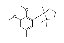 1,2-dimethoxy-5-methyl-3-(1,2,2-trimethylcyclopentyl)benzene Structure