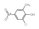2-氯-6-甲基-4-硝基苯酚结构式