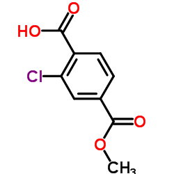2-氯-4-(甲氧基羰基)苯甲酸结构式