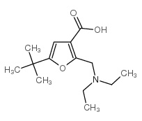 5-叔丁基-2-二乙基氨基甲基-呋喃-3-羧酸结构式