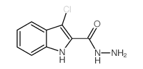 3-氯-1H-吲哚-2-碳酰肼结构式
