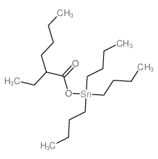 Hexanoic acid,2-ethyl-, tributylstannyl ester Structure
