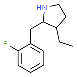 Pyrrolidine, 3-ethyl-2-[(2-fluorophenyl)methyl]- (9CI)结构式