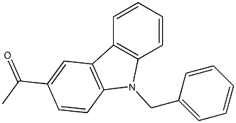 9-苄基-3-乙酰基咔唑结构式